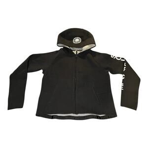 Lululemon x Soul Cycle Womens Sz 8 Black Full Zip Hoodie‎ Active Sleeve Big Logo